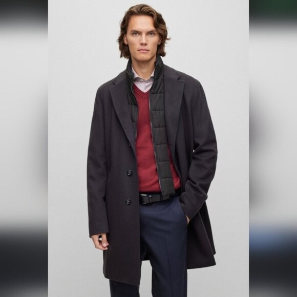 Hugo Boss Black Trench Coat for Men - Picture 1 of 8